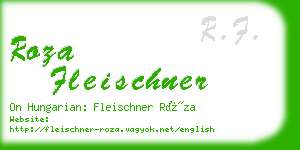 roza fleischner business card